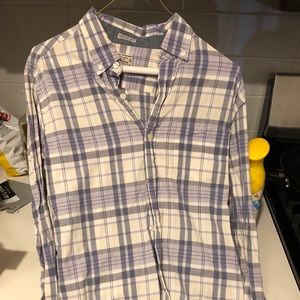 Frat j crew blue plaid small shirt